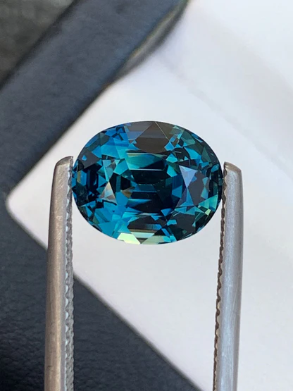 Teal and fancy sapphire